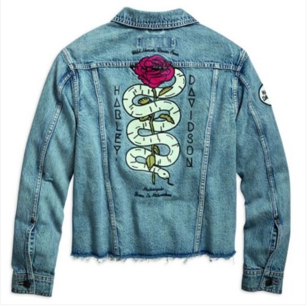 Harley Davidson Women’s Roam Free Denim Jacket NWOT